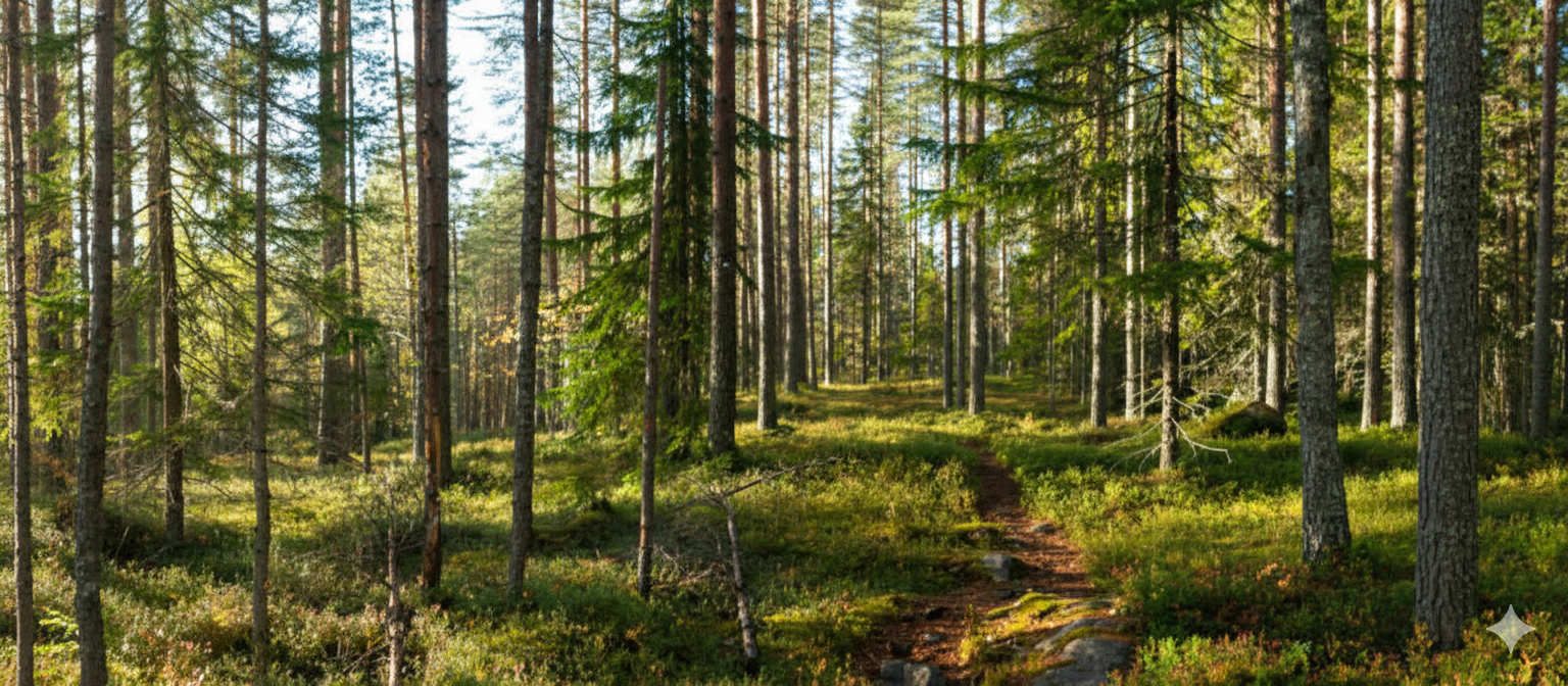 Nordic forest landscape